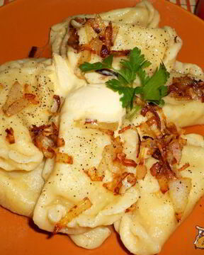 Вареники с картофелем на сыворотке и кукурузной муке