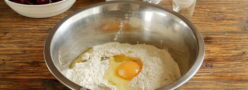 заварное тесто для вареников с вишней. Шаг 4