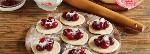 заварное тесто для вареников с вишней. Шаг 9