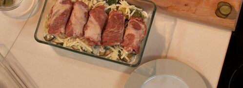 карельское жаркое из свинины и сельди. Шаг 6