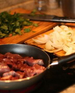 Жаркое из бараньего сердца