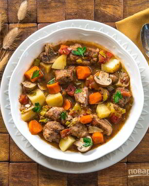 Жаркое из свинины с картошкой