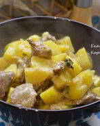 Жаркое с картофелем и куриной печенью