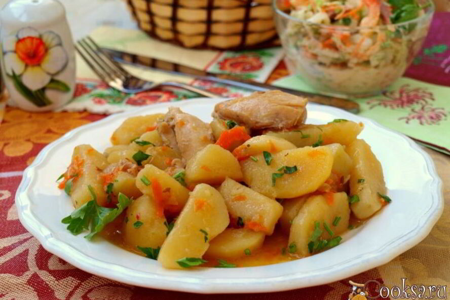 Рецепт жаркого с курицей