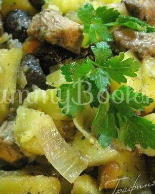 Жаркое со свининой и грибами