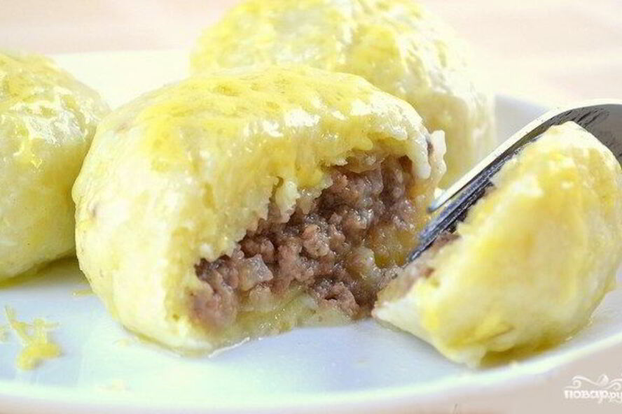 Рецепт картофельных зраз с фаршем отварные