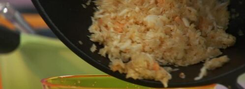 картофельные зразы с капустой и кабачковой икрой. Шаг 5