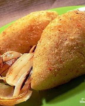 Постные картофельные зразы с грибами