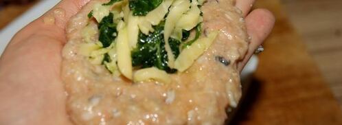 зразы из горбуши с сыром и шпинатом. Шаг 6