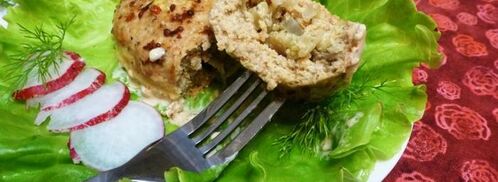 зразы из кеты с начинкой из капусты и вешенок. Шаг 6