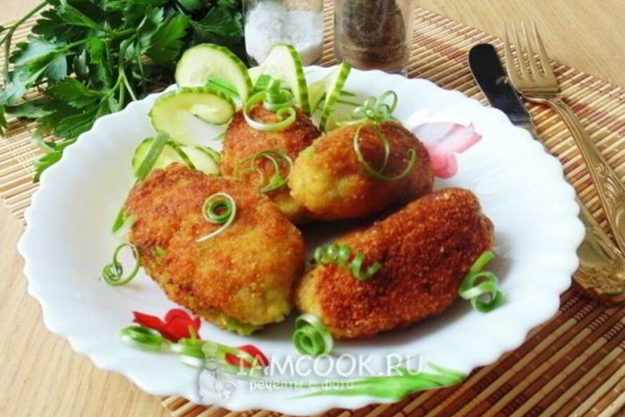 Рецепт зраз из рыбы с зеленым горошком