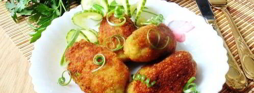 зразы из рыбы с зеленым горошком. Шаг 13