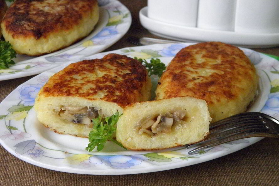 Рецепт зраз картофельных с грибами