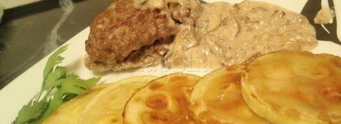 зразы с лесными грибами под соусом. Шаг 4