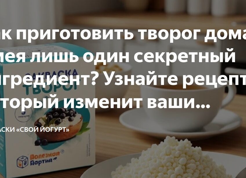 Как приготовить творог дома, имея лишь один секретный ингредиент? Узнайте рецепт, который изменит ваши отношения с едой!