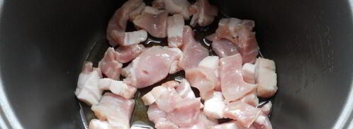 гороховая каша со свининой в мультиварке. Шаг 2