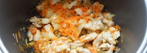 гороховая каша со свининой в мультиварке. Шаг 3