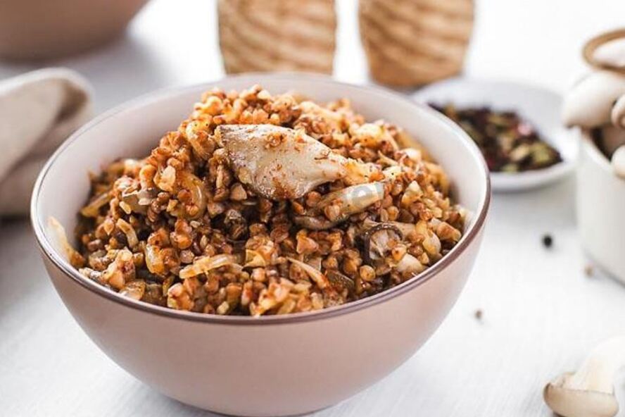 Рецепт дробленой гречки с вешенками