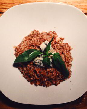 Гречка ризотто с горгонзолой