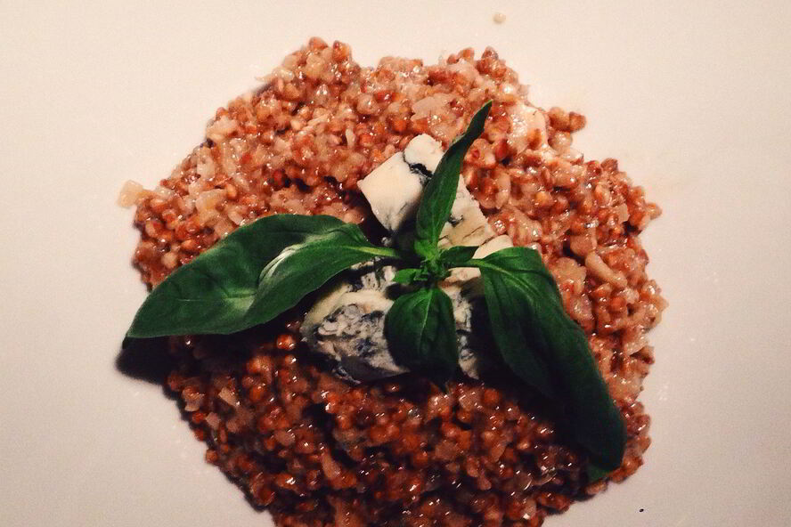 Рецепт гречки ризотто с горгонзолой