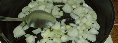 гречка с грибами и луком. Шаг 4