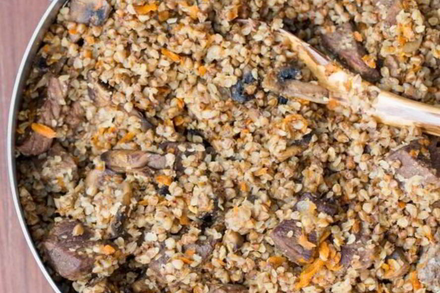 Рецепт гречки с грибами и мясом