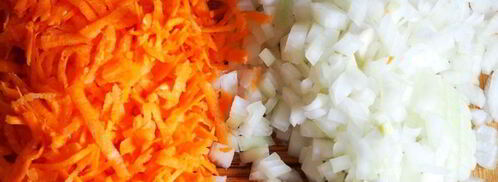 гречка с грибами и овощами в духовке. Шаг 2