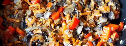 гречка с грибами и овощами в духовке. Шаг 6