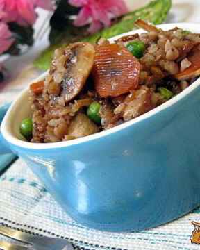 Гречка с грибами и овощами