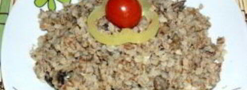 гречка с грибами и сметаной. Шаг 5