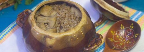 гречка с грибами в горшочке. Шаг 9