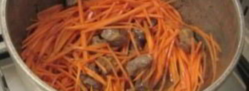 гречка с мясом в казане. Шаг 3