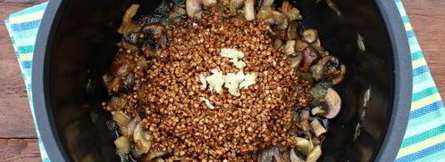 гречка с шампиньонами в мультиварке. Шаг 7