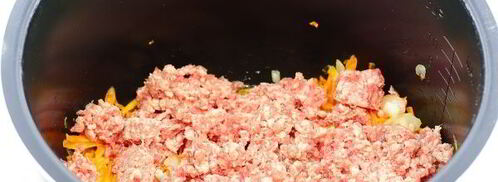 гречка со свиным фаршем в мультиварке. Шаг 4