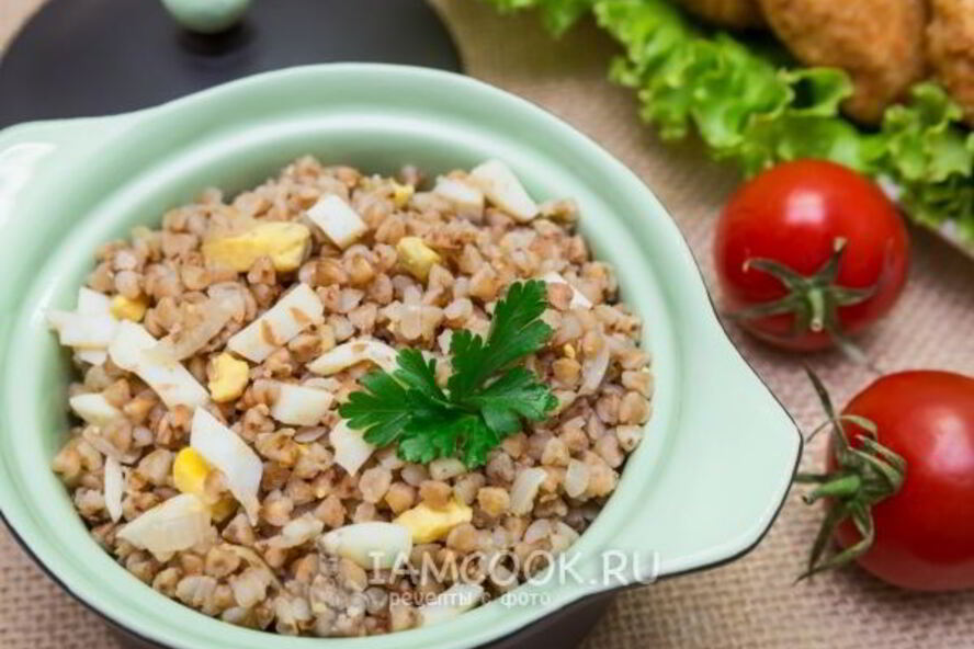 Рецепт гречневой каши с белыми грибами и яйцами