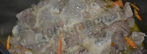 гречневая каша с мясом в мультиварке. Шаг 6