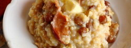 каша дружба с сушеными яблоками и изюмом. Шаг 13