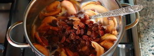 каша дружба с сушеными яблоками и изюмом. Шаг 7