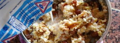 каша дружба с сушеными яблоками и изюмом. Шаг 11