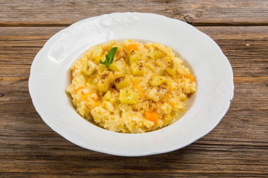 Рецепт каши из булгура с тыквой и яблоками