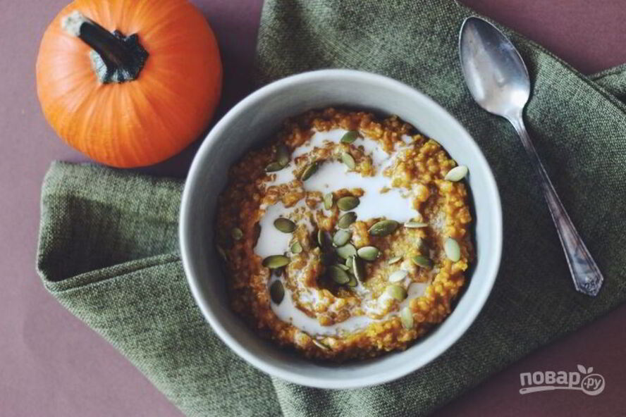 Рецепт каши пшенной с тыквой