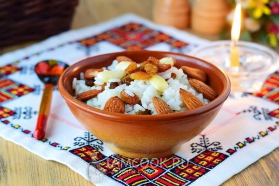 Рецепт кутьи из риса с изюмом поминальная
