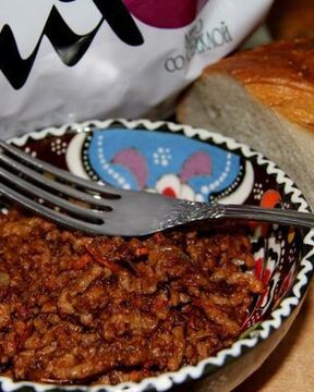 Мясная каша с отрубями