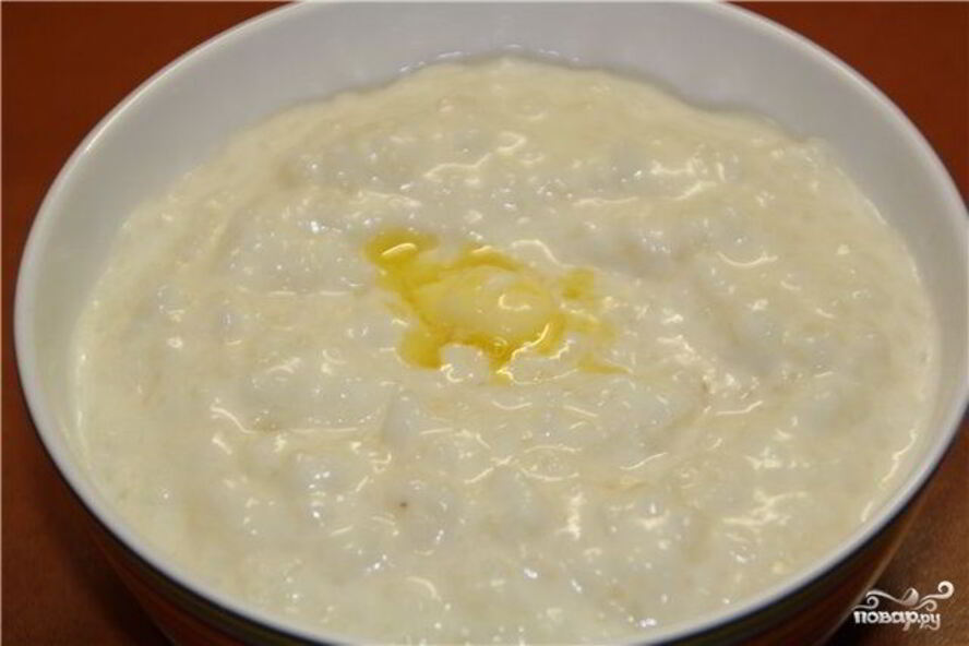 Рецепт рисовой каши-размазни на молоке