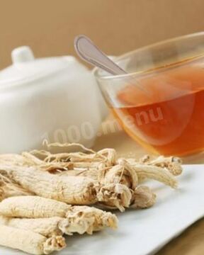 Черный чай с женьшенем