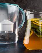 Холодный летний чай с мятой и лимоном