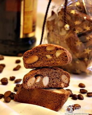 Кантуччи с эспрессо и марципаном