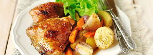 курица в кофейной глазури, запеченная с овощами. Шаг 5