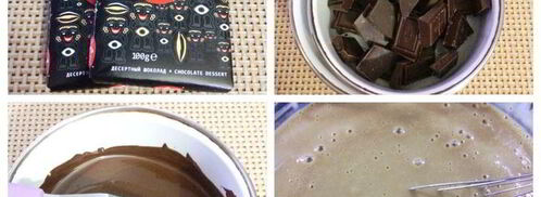наполеон с горьким шоколадом, кофе и миндальной пастой. Шаг 3