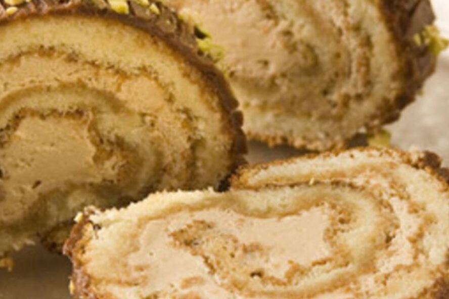 Рецепт рождественского полена с кофе